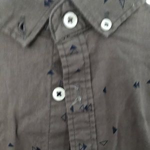 Olive men casual button up shirt small men